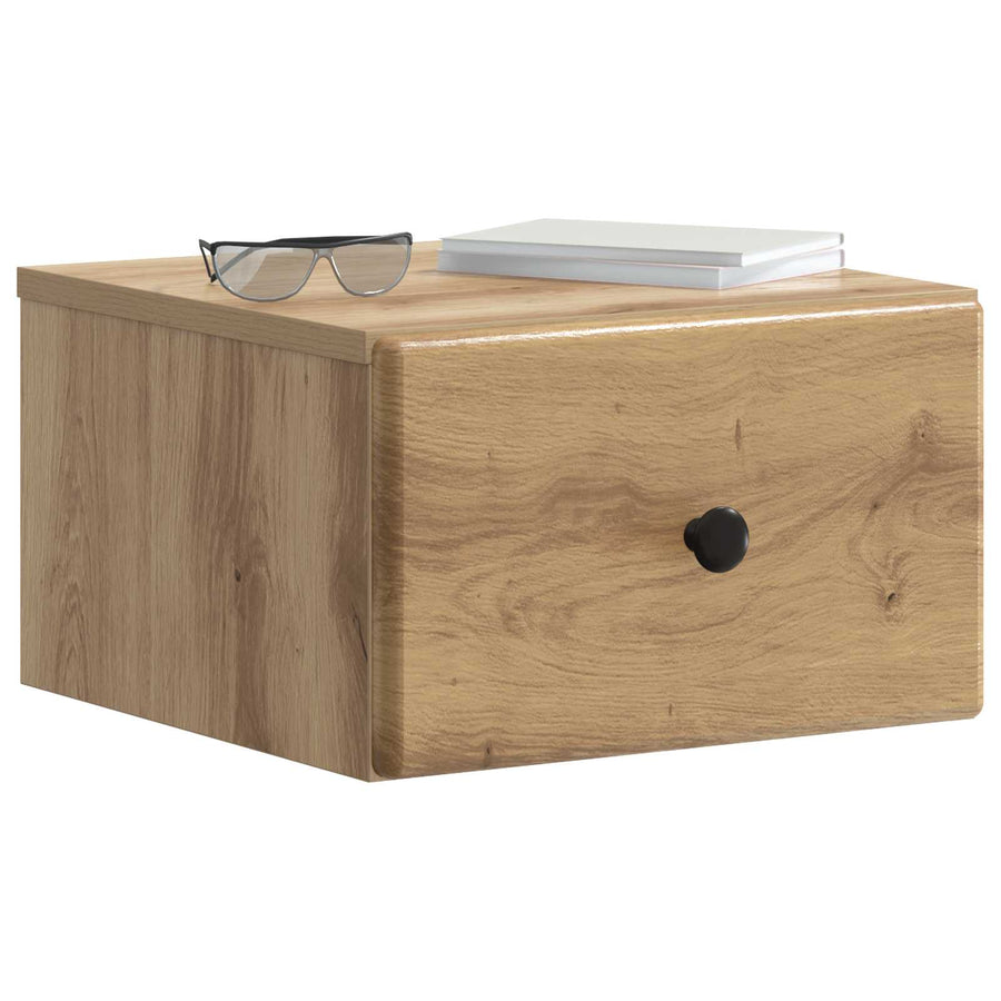 Wandbeugel Bedkast 2 pcs Artisanaal eiken 34,5 x 33 x 20 cm