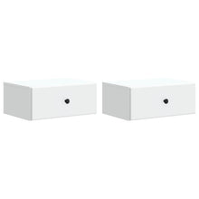 Wandbeugel Bedkast 2 pcs Wit 49 x 34,5 x 20 cm Bewerkt hout