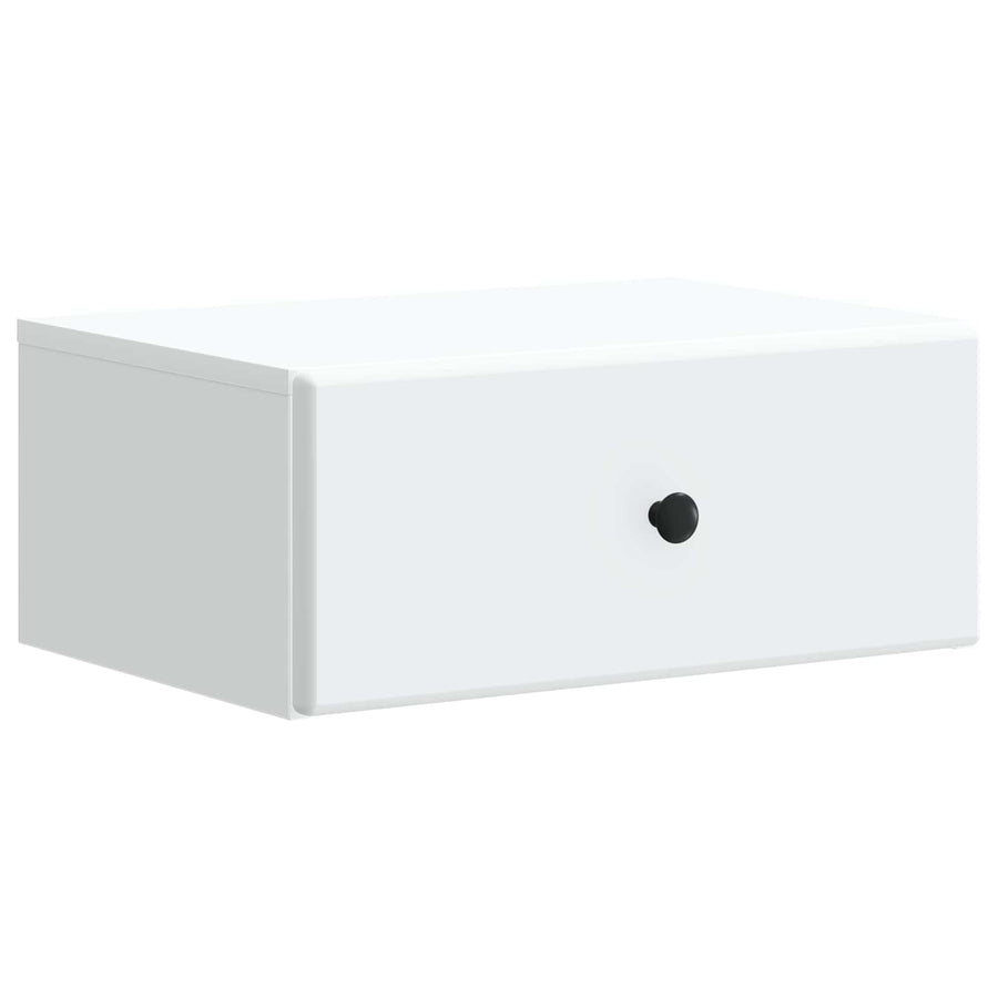 Wandbeugel Bedkast 2 pcs Wit 49 x 34,5 x 20 cm Bewerkt hout