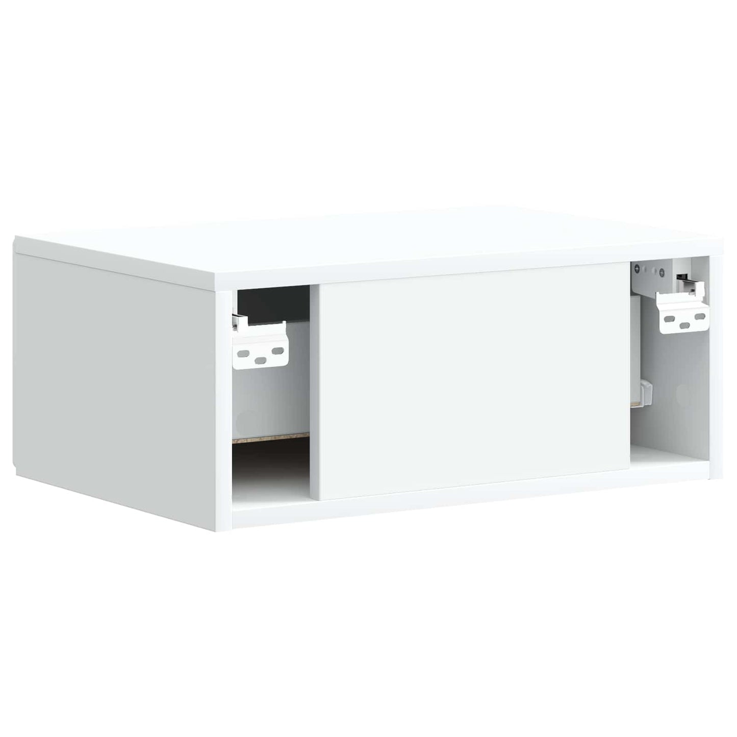 Wandbeugel Bedkast 2 pcs Wit 49 x 34,5 x 20 cm Bewerkt hout