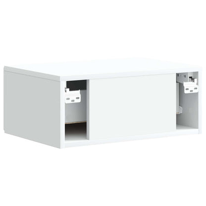 Wandbeugel Bedkast 2 pcs Wit 49 x 34,5 x 20 cm Bewerkt hout