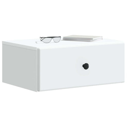 Wandbeugel Bedkast 2 pcs Wit 49 x 34,5 x 20 cm Bewerkt hout