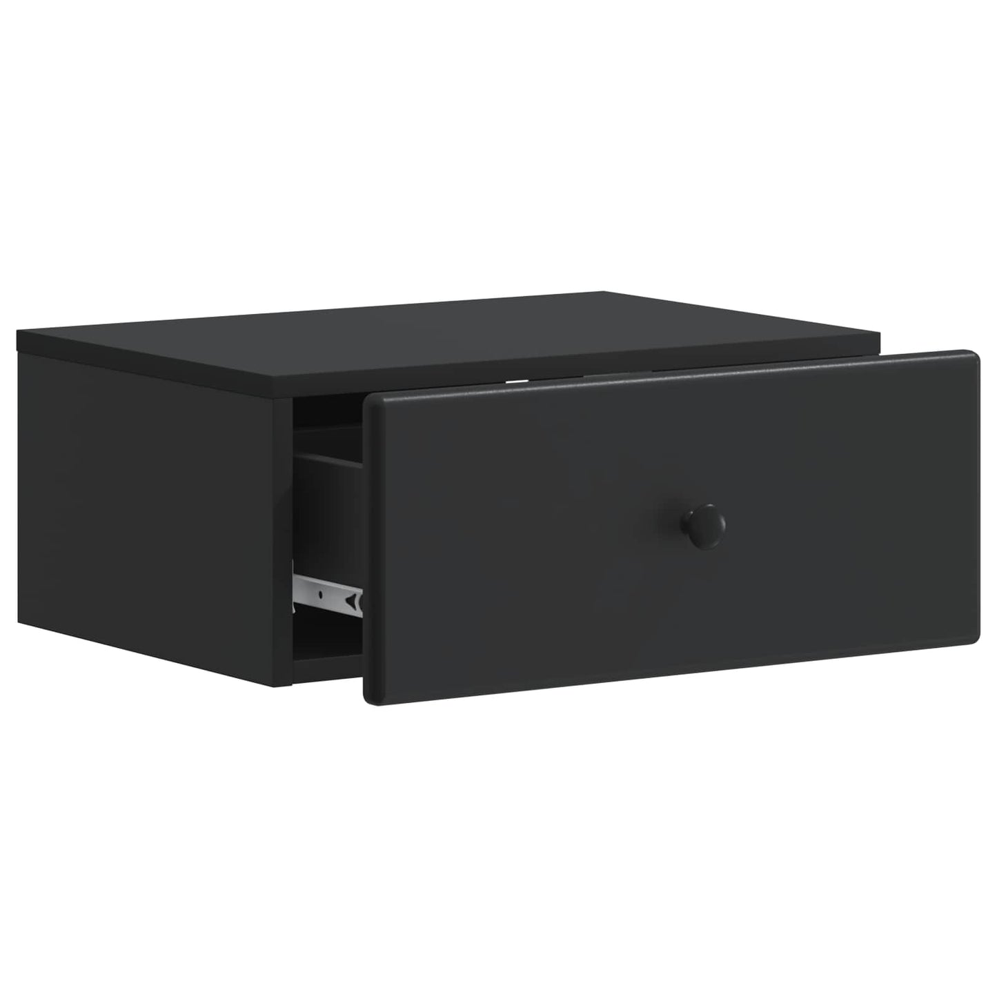 Wandbeugel Bedkast Zwart 49 x 34,5 x 20 cm Bewerkt hout
