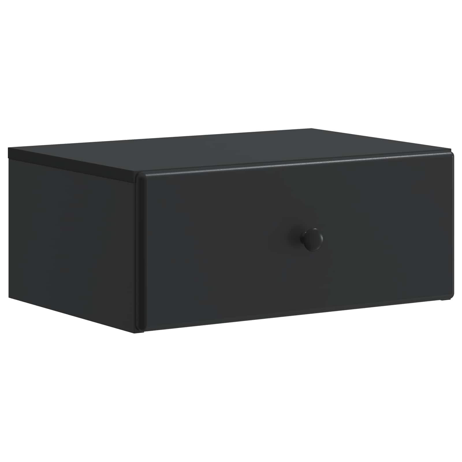 Wandbeugel Bedkast 2 pcs Zwart 49 x 34,5 x 20 cm Bewerkt hout