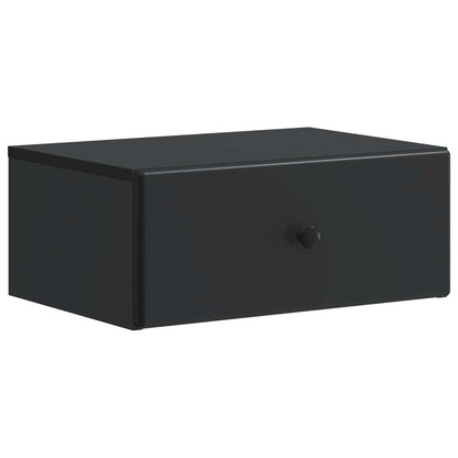 Wandbeugel Bedkast 2 pcs Zwart 49 x 34,5 x 20 cm Bewerkt hout