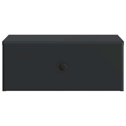 Wandbeugel Bedkast 2 pcs Zwart 49 x 34,5 x 20 cm Bewerkt hout