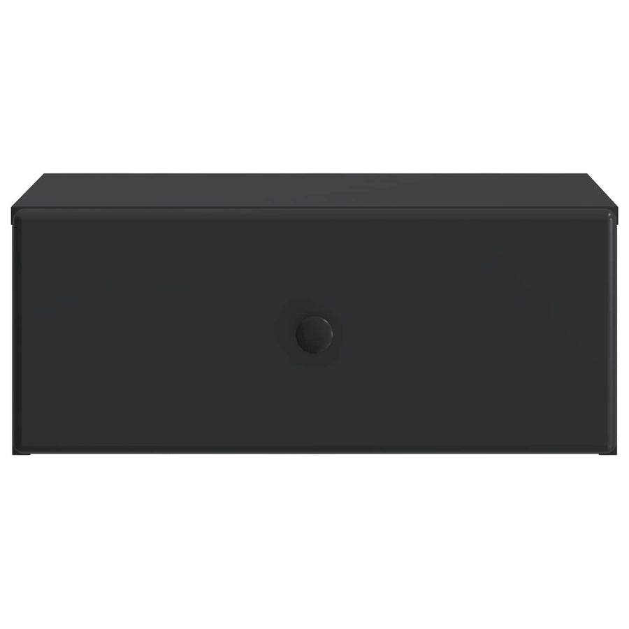 Wandbeugel Bedkast 2 pcs Zwart 49 x 34,5 x 20 cm Bewerkt hout