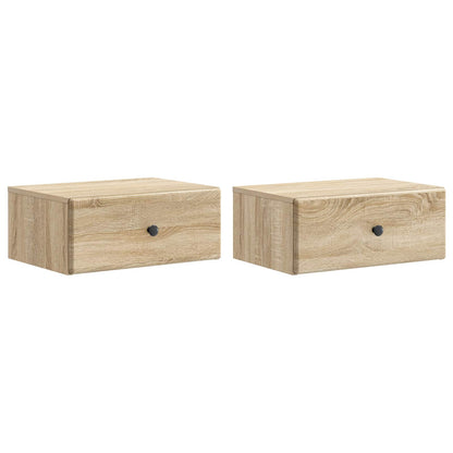 Wandbeugel Bedkast 2 pcs Sonoma Eiken 49 x 34,5 x 20 cm