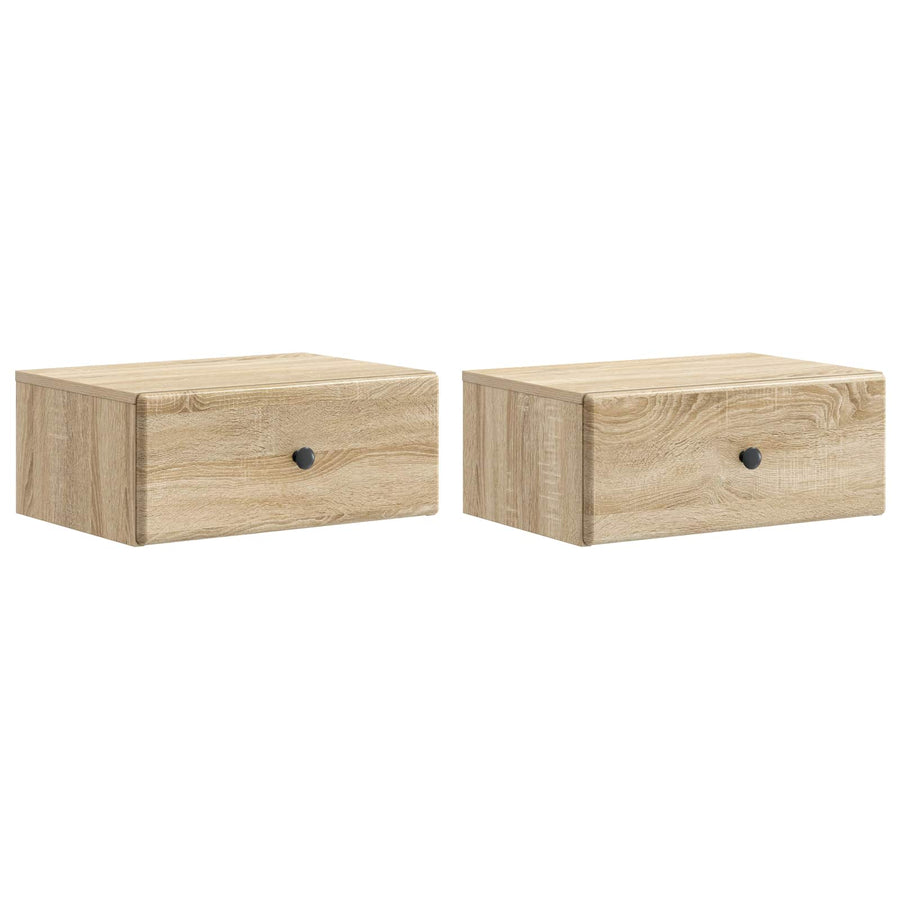Wandbeugel Bedkast 2 pcs Sonoma Eiken 49 x 34,5 x 20 cm
