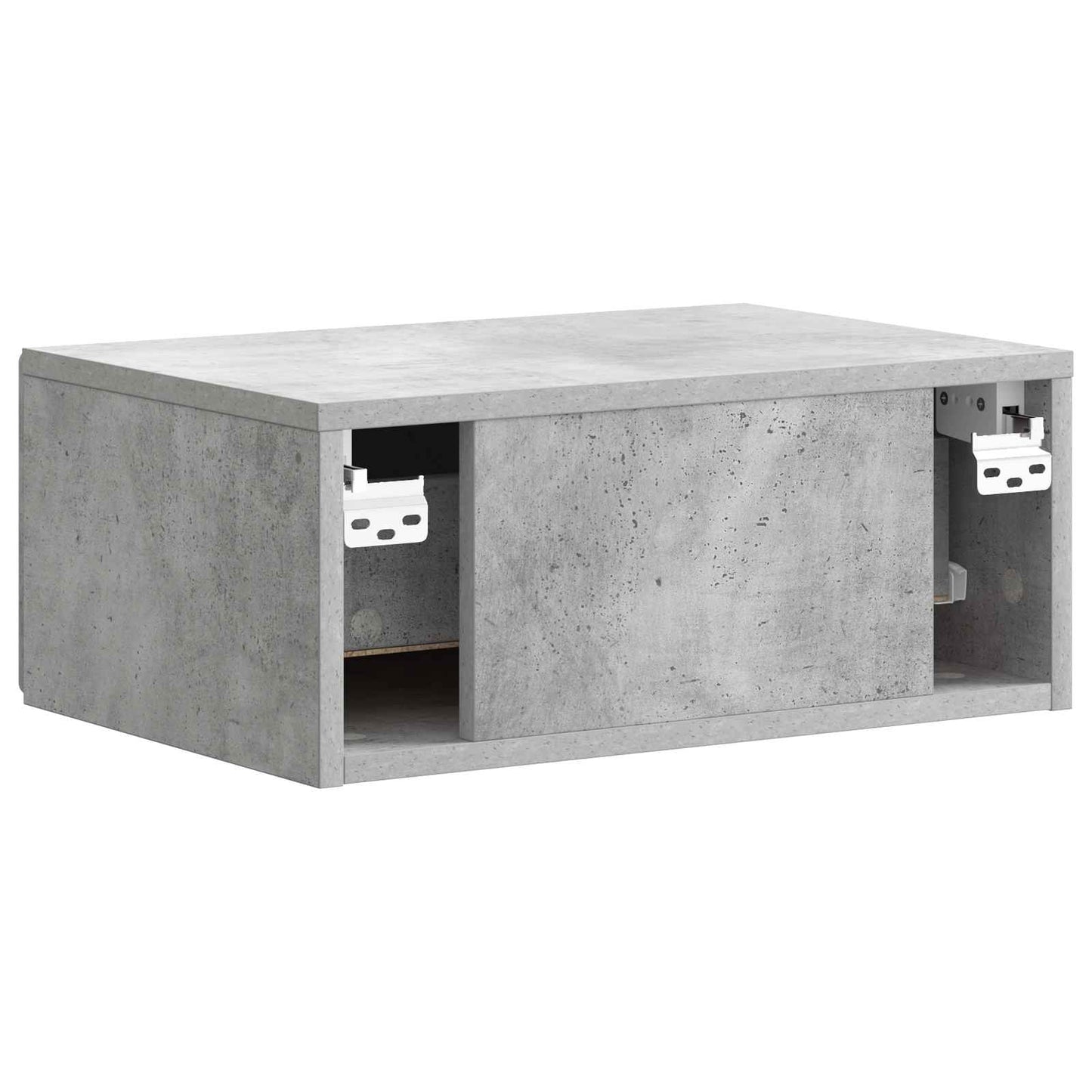 Wandbeugel Bedkast Betongrijs 49 x 34,5 x 20 cm Bewerkt hout