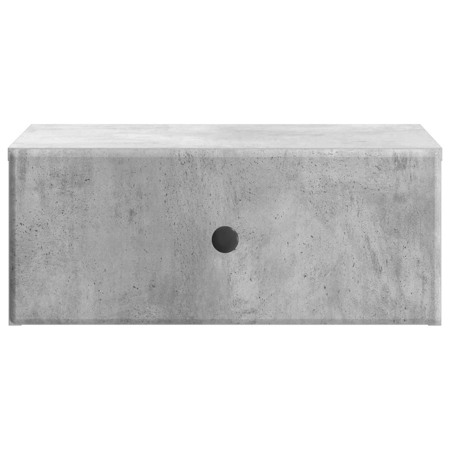 Wandbeugel Bedkast Betongrijs 49 x 34,5 x 20 cm Bewerkt hout
