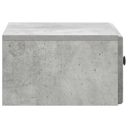 Wandbeugel Bedkast met lade 2 pcs Betongrijs 49 x 34,5 x 20 cm
