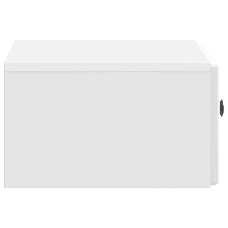 Wandbeugel Bedkast Hoogglans Wit 49 x 34,5 x 20 cm Bewerkt hout