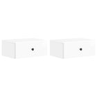 Nachtkastjes 2 stuks hoogglans wit 49x34,5x20 cm