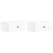 Nachtkastjes 2 stuks hoogglans wit 49x34,5x20 cm