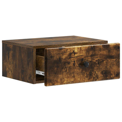 Wandbeugel Bedkast Gerookt eiken 49 x 34,5 x 20 cm Bewerkt hout