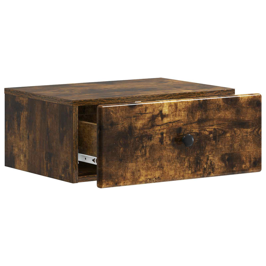 Wandbeugel Bedkast Gerookt eiken 49 x 34,5 x 20 cm Bewerkt hout