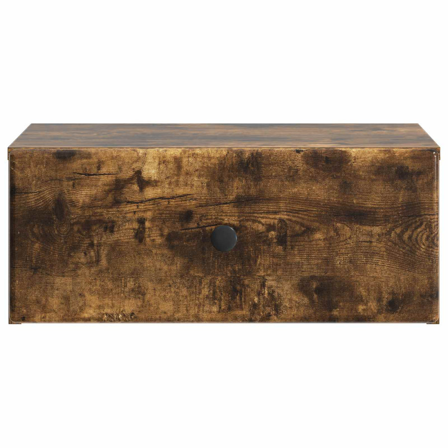 Wandbeugel Bedkast Gerookt eiken 49 x 34,5 x 20 cm Bewerkt hout