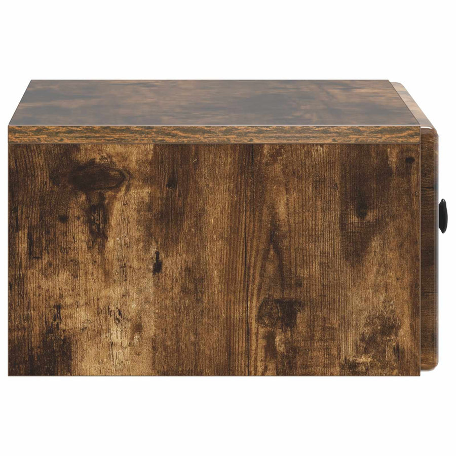 Wandbeugel Bedkast Gerookt eiken 49 x 34,5 x 20 cm Bewerkt hout