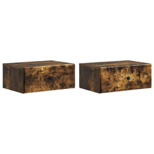 Wandbeugel Bedkast 2 pcs Gerookt eiken 49 x 34,5 x 20 cm