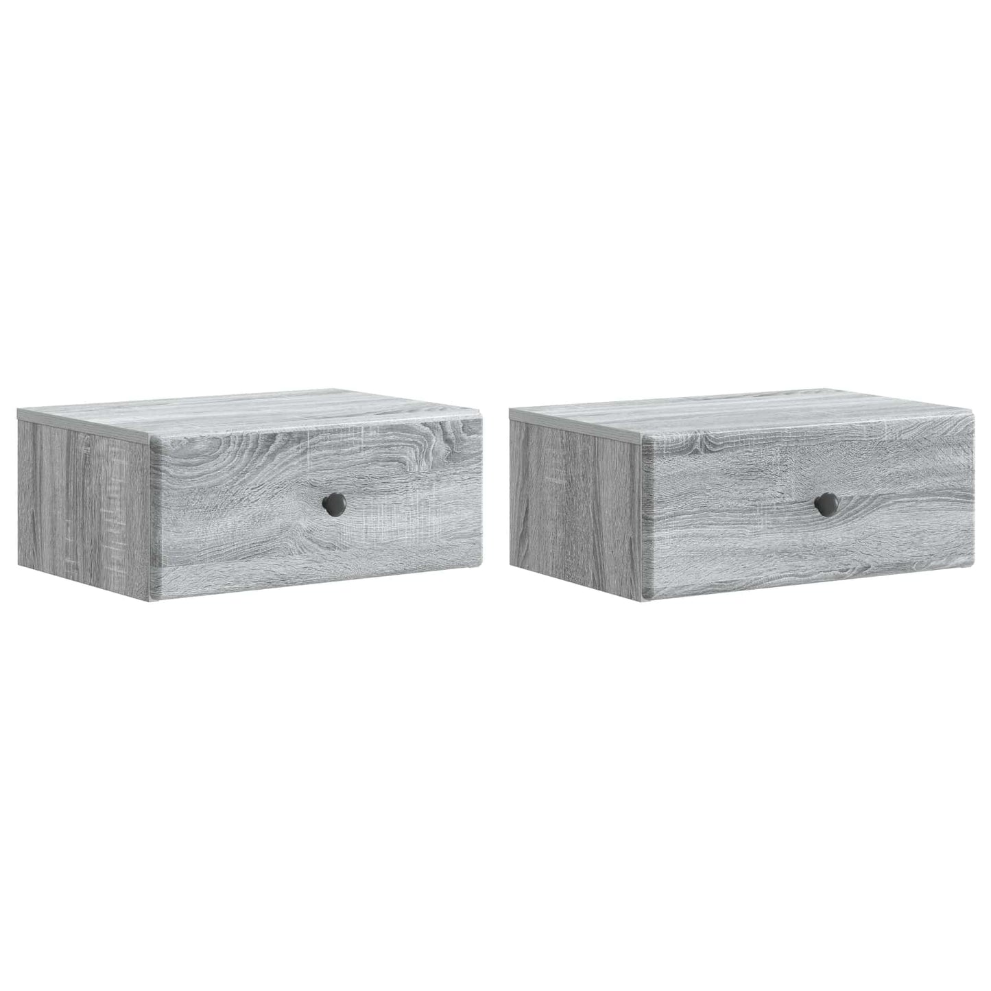 Wandbeugel Bedkast 2 pcs Grijs sonoma 49 x 34,5 x 20 cm