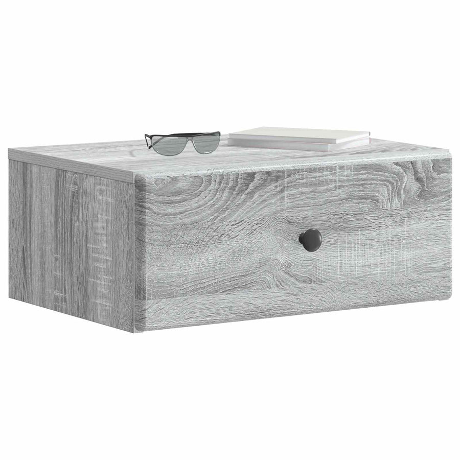Wandbeugel Bedkast 2 pcs Grijs sonoma 49 x 34,5 x 20 cm