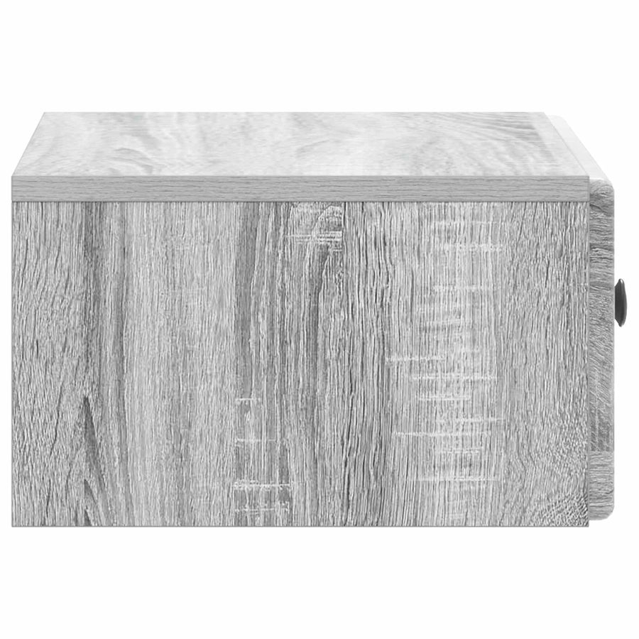 Wandbeugel Bedkast 2 pcs Grijs sonoma 49 x 34,5 x 20 cm