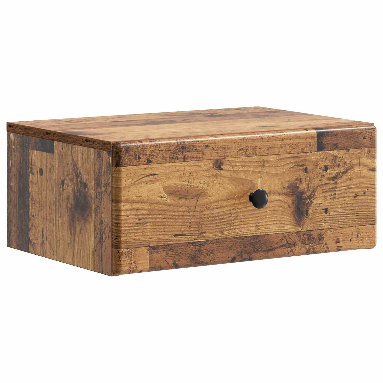Wandbeugel Bedkast Oud hout 49 x 34,5 x 20 cm Bewerkt hout