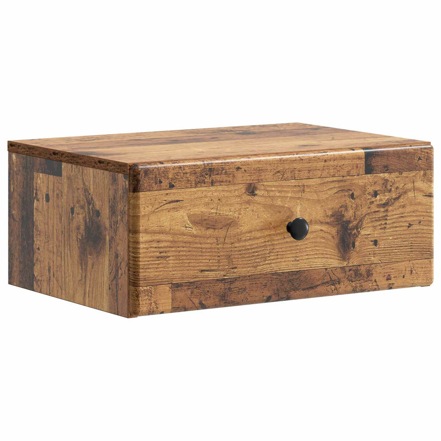 Wandbeugel Bedkast Oud hout 49 x 34,5 x 20 cm Bewerkt hout