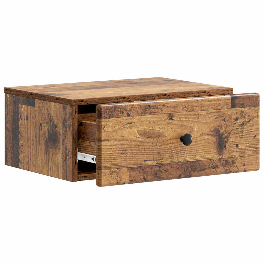 Wandbeugel Bedkast Oud hout 49 x 34,5 x 20 cm Bewerkt hout