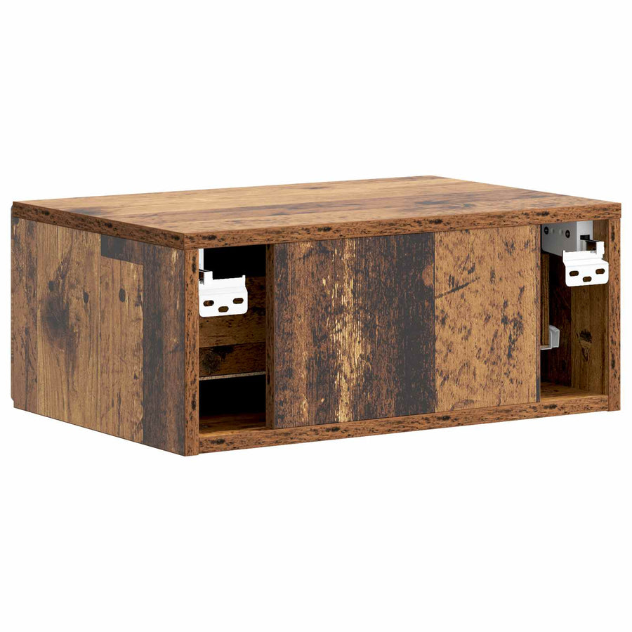 Wandbeugel Bedkast Oud hout 49 x 34,5 x 20 cm Bewerkt hout