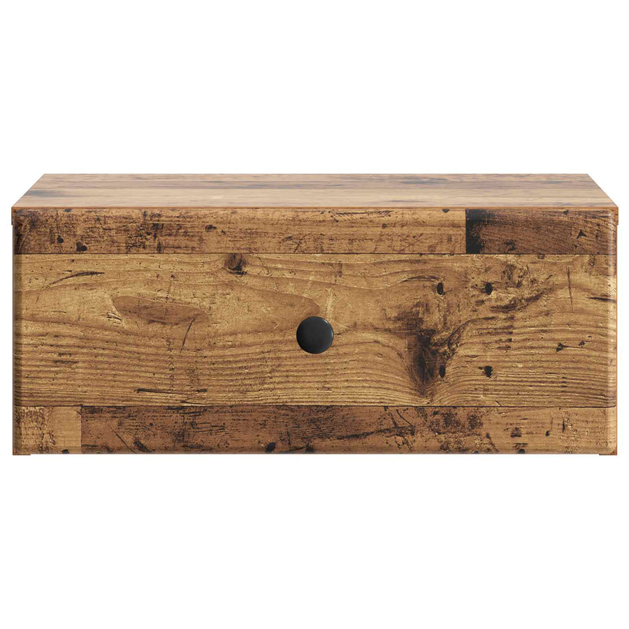 Wandbeugel Bedkast Oud hout 49 x 34,5 x 20 cm Bewerkt hout