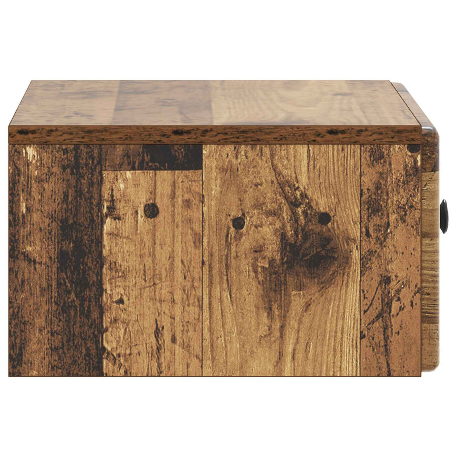 Wandbeugel Bedkast Oud hout 49 x 34,5 x 20 cm Bewerkt hout