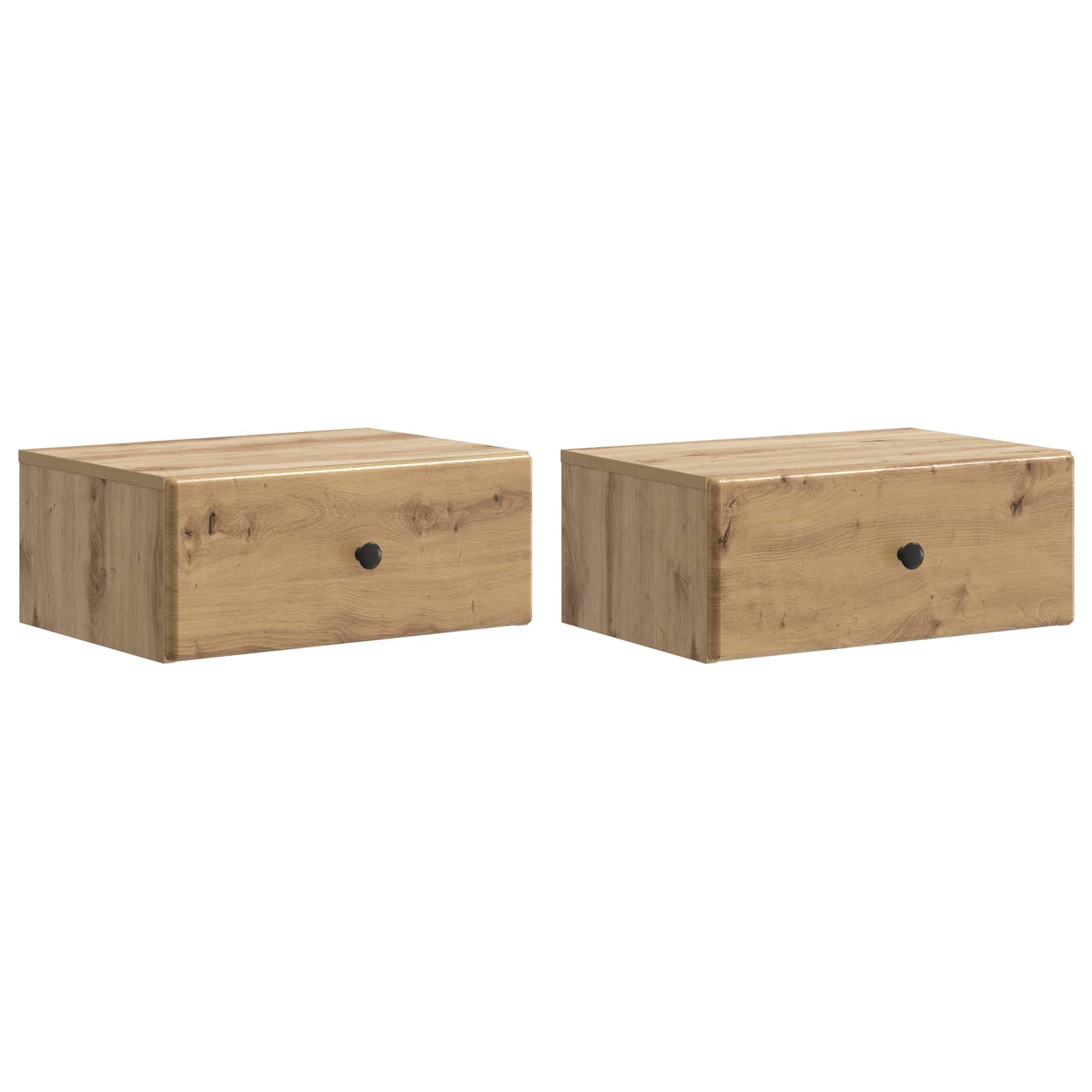 Wandbeugel Bedkast 2 pcs Artisanaal eiken 49 x 34,5 x 20 cm