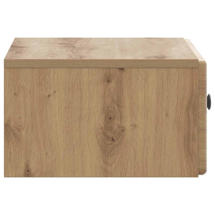 Wandbeugel Bedkast 2 pcs Artisanaal eiken 49 x 34,5 x 20 cm