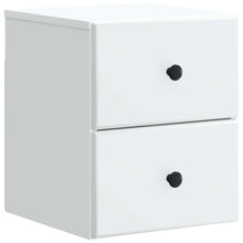 Wandbeugel Bedkast met lade Wit 34,5 x 33 x 40 cm Bewerkt hout