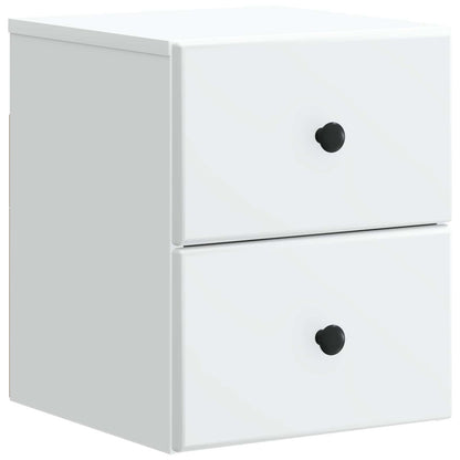Wandbeugel Bedkast met lade Wit 34,5 x 33 x 40 cm Bewerkt hout