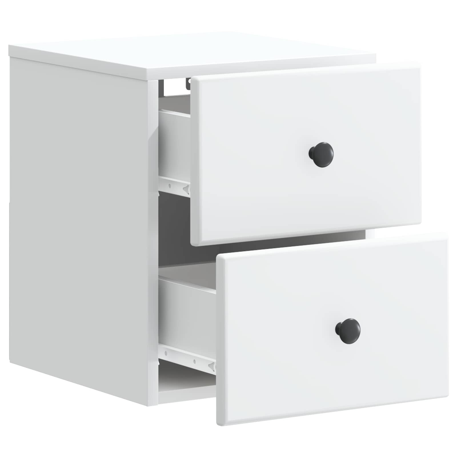 Wandbeugel Bedkast met lade Wit 34,5 x 33 x 40 cm Bewerkt hout