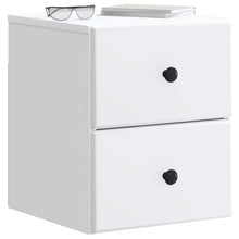 Wandbeugel Bedkast met lade Wit 34,5 x 33 x 40 cm Bewerkt hout