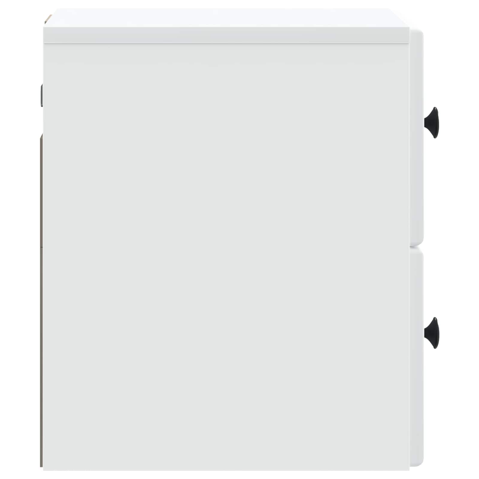 Wandbeugel Bedkast met lade Wit 34,5 x 33 x 40 cm Bewerkt hout