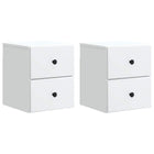 Nachtkastjes 2 stuks 34,5x33x40 cm wit bewerkt hout