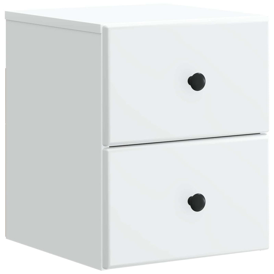 Wandbeugel Bedkast 2 pcs Wit 34,5 x 33 x 40 cm Bewerkt hout