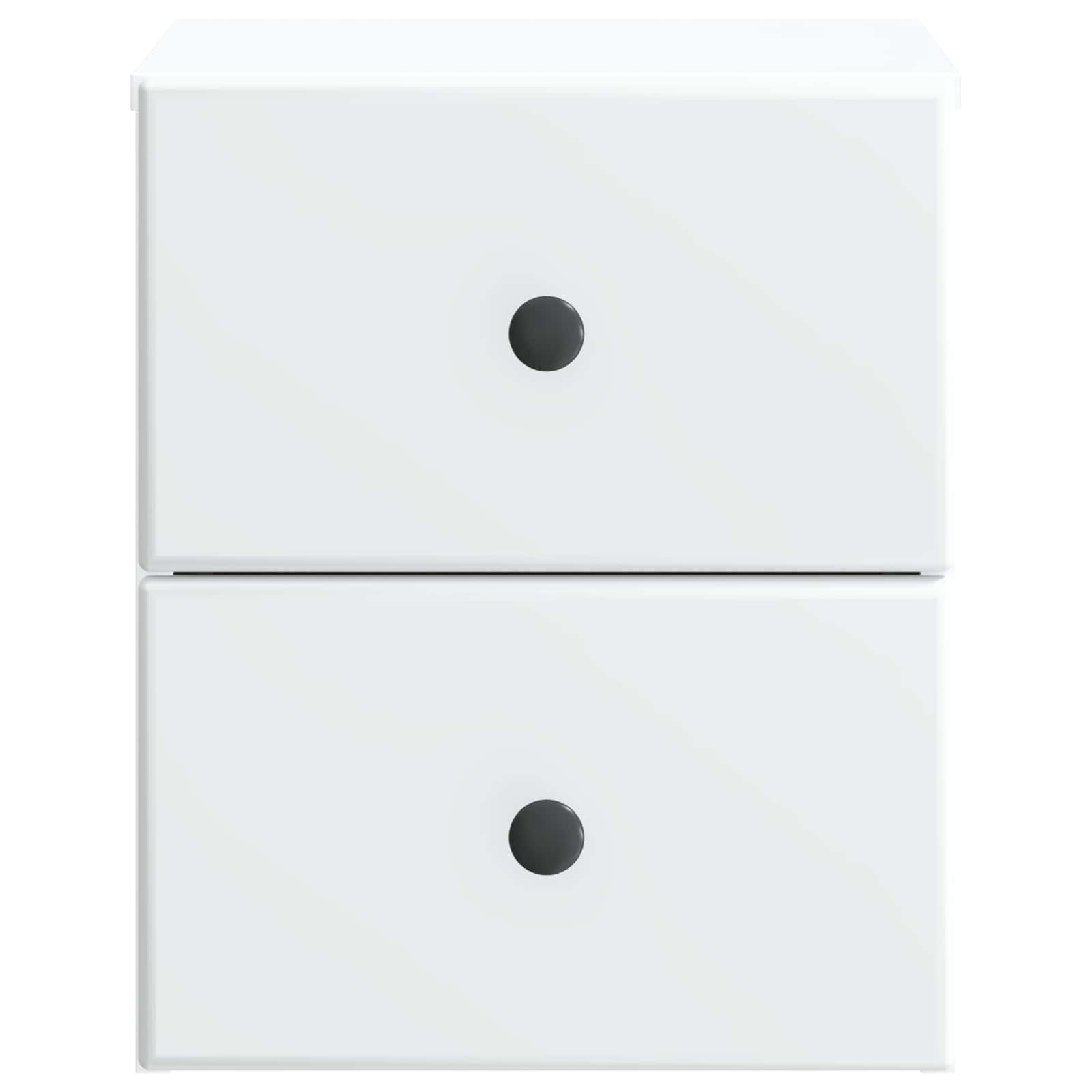 Wandbeugel Bedkast 2 pcs Wit 34,5 x 33 x 40 cm Bewerkt hout