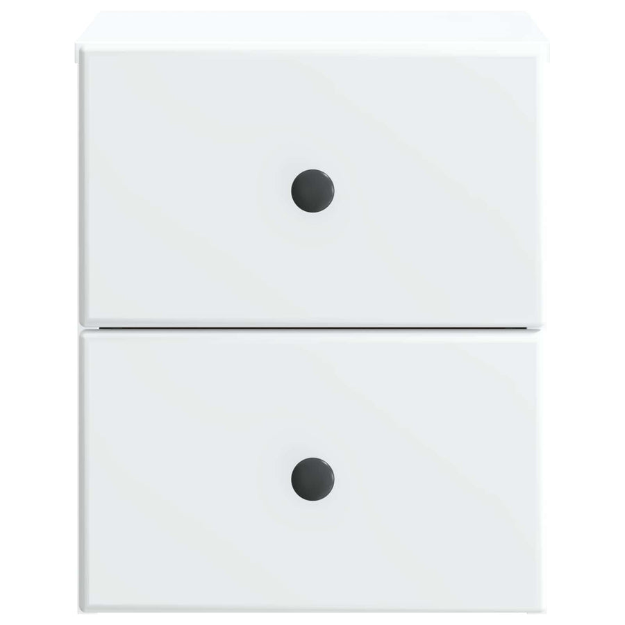Wandbeugel Bedkast 2 pcs Wit 34,5 x 33 x 40 cm Bewerkt hout