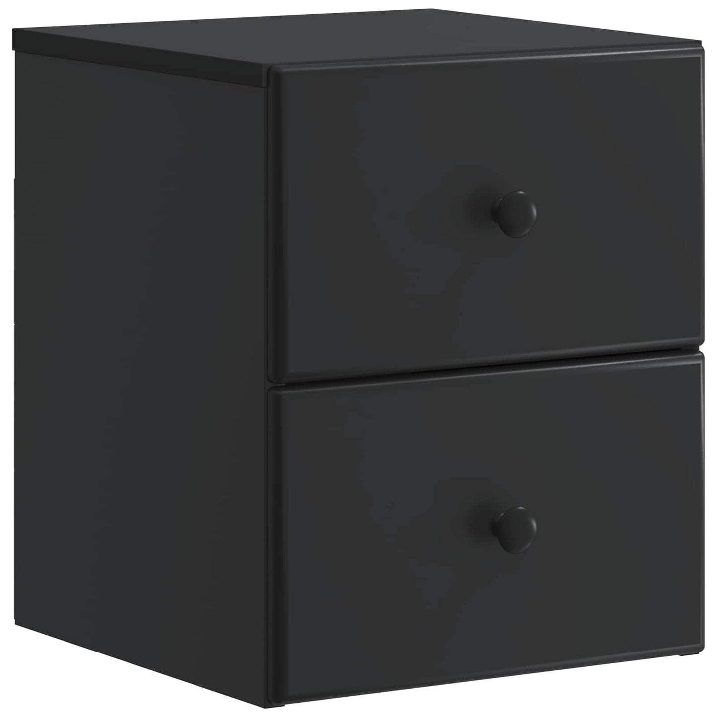 Wandbeugel Bedkast Zwart 34,5 x 33 x 40 cm Bewerkt hout