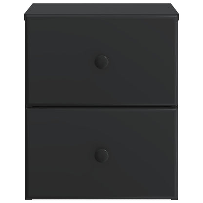 Wandbeugel Bedkast Zwart 34,5 x 33 x 40 cm Bewerkt hout