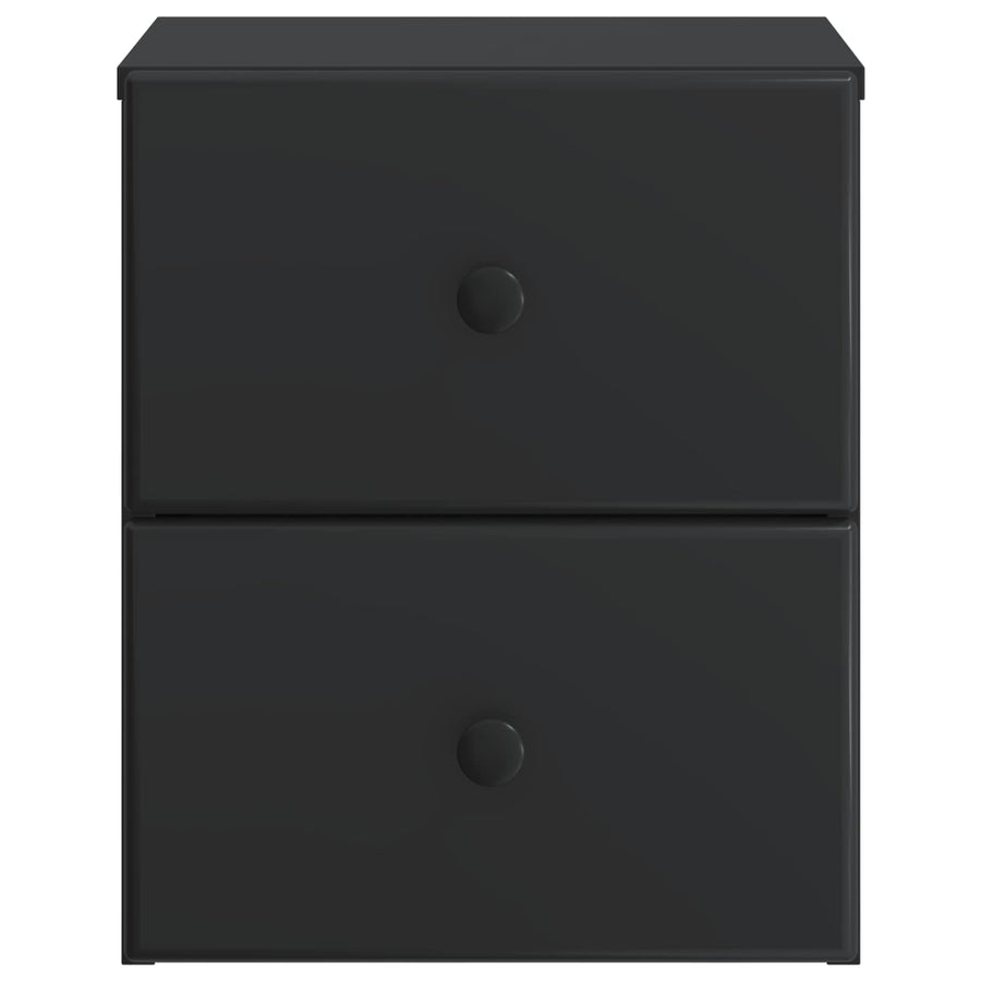 Wandbeugel Bedkast Zwart 34,5 x 33 x 40 cm Bewerkt hout