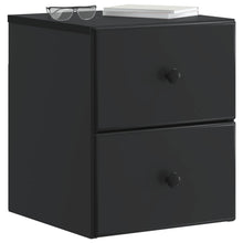 Wandbeugel Bedkast Zwart 34,5 x 33 x 40 cm Bewerkt hout