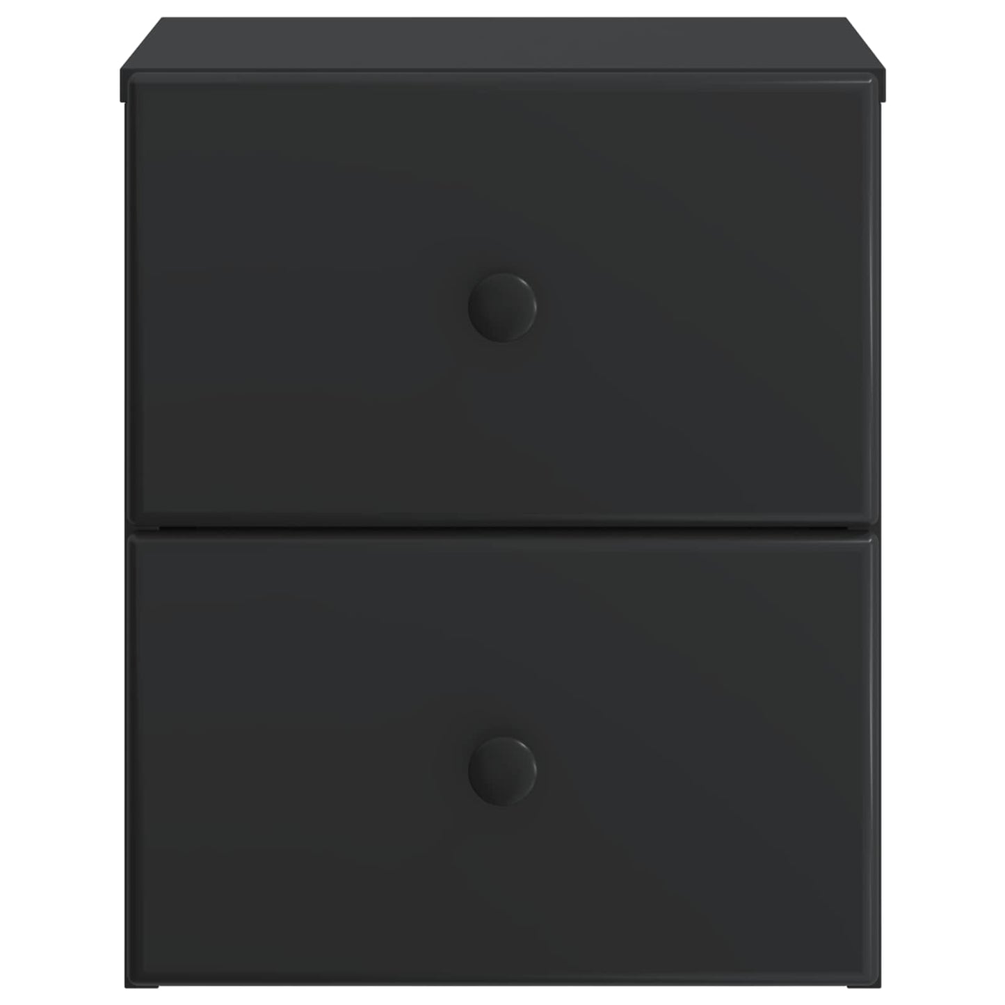 Wandbeugel Bedkast 2 pcs Zwart 34,5 x 33 x 40 cm Bewerkt hout