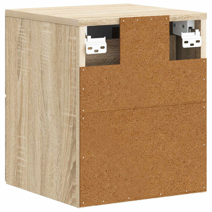 Wandbeugel Bedkast Sonoma Eiken 34,5 x 33 x 40 cm Bewerkt hout